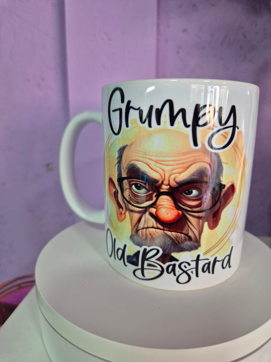 Grumpy printed mug